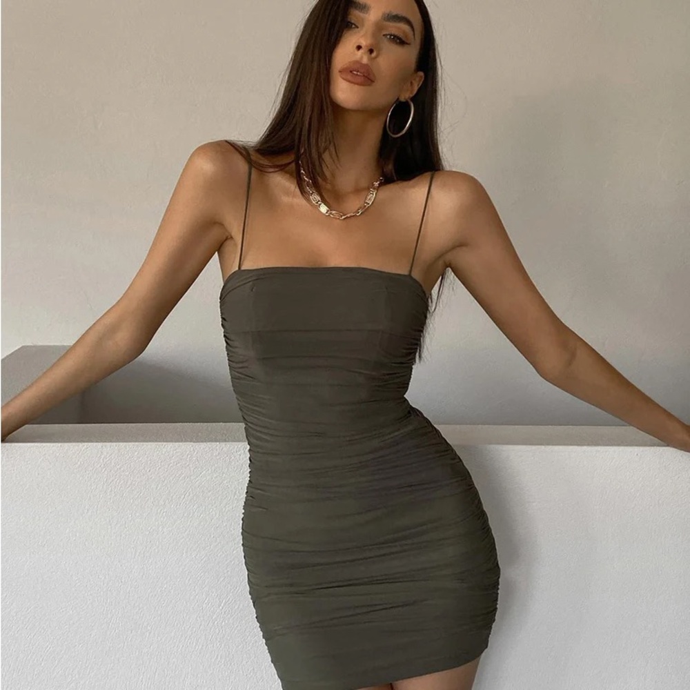 Princess Polly Olive Mini Dress